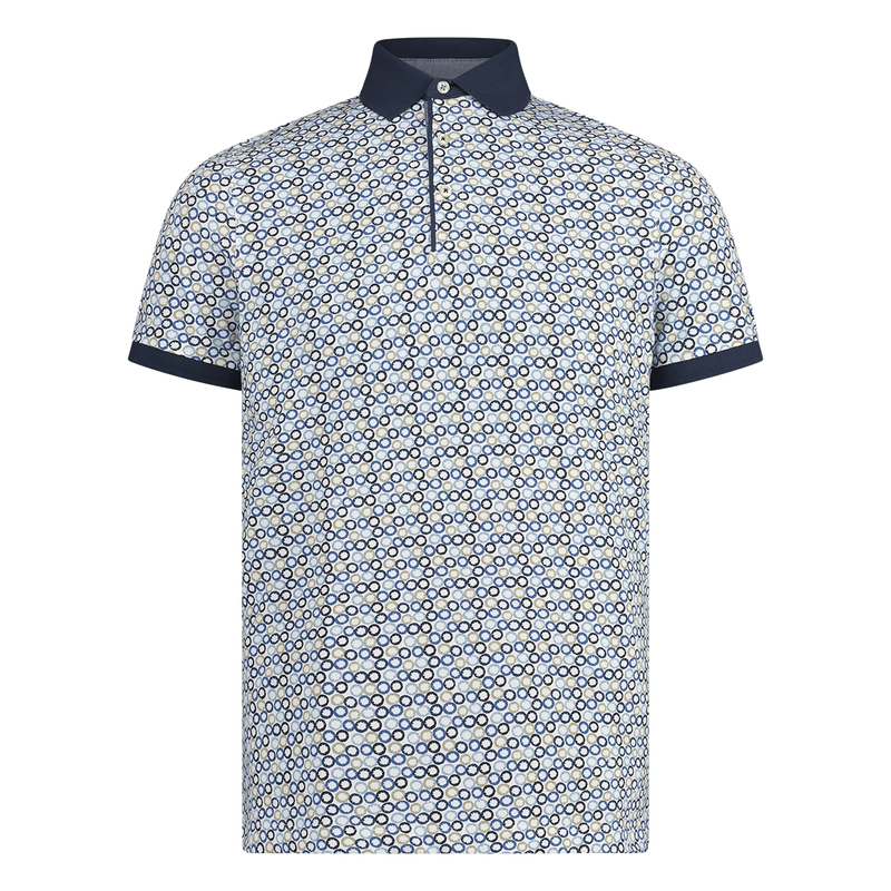 Heren Polo 5152125-73 Brighton Blue MIDDEN BLAUW