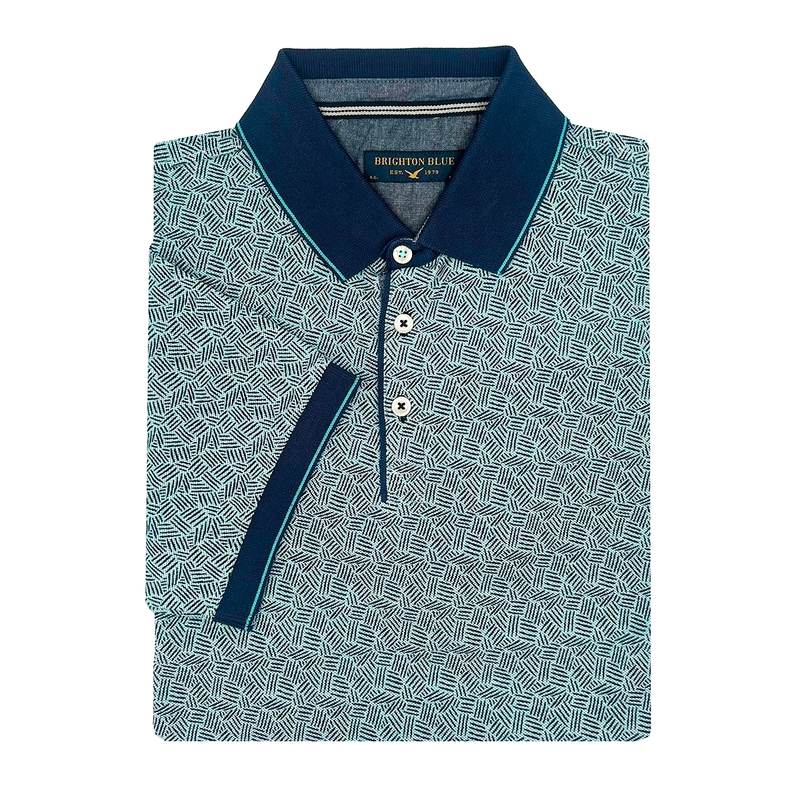 Heren Polo 515225-73 Brighton Blue AQUA