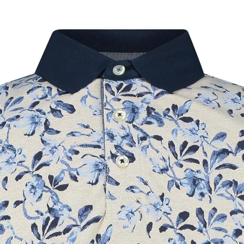 Heren Polo 52100 Brighton Blue BEIGE