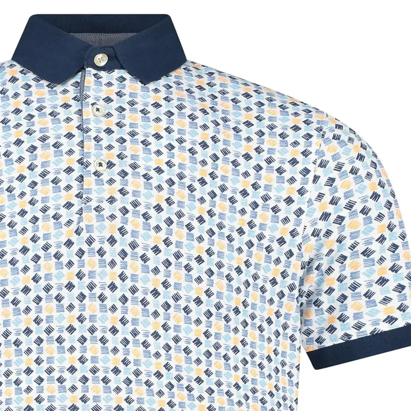 Heren Polo 52125 Brighton Blue ORANJE