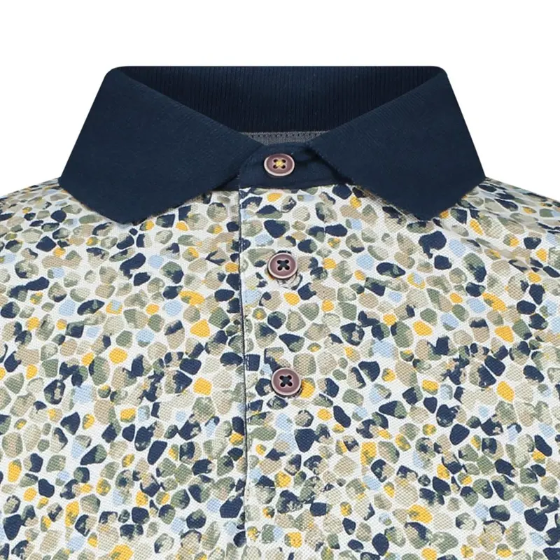 Heren Polo 52185 Brighton Blue ORANJE