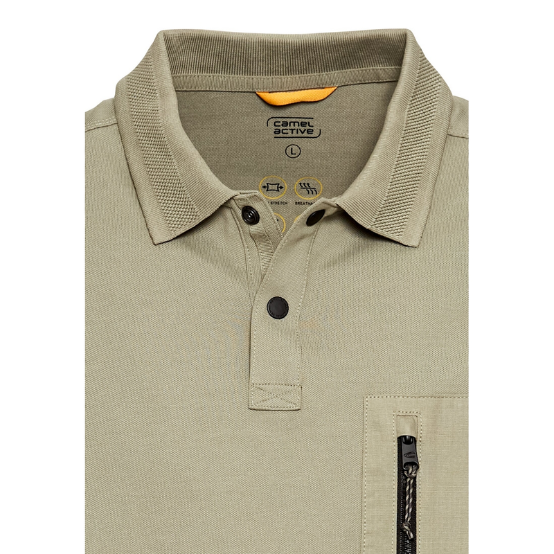 Heren Polo 5P28409920 Camel Active KHAKIGROEN