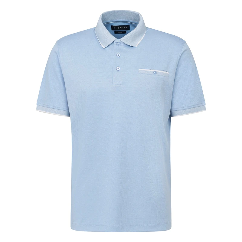 Heren Polo 75091C 8151 Bugatti MIDDEN BLAUW