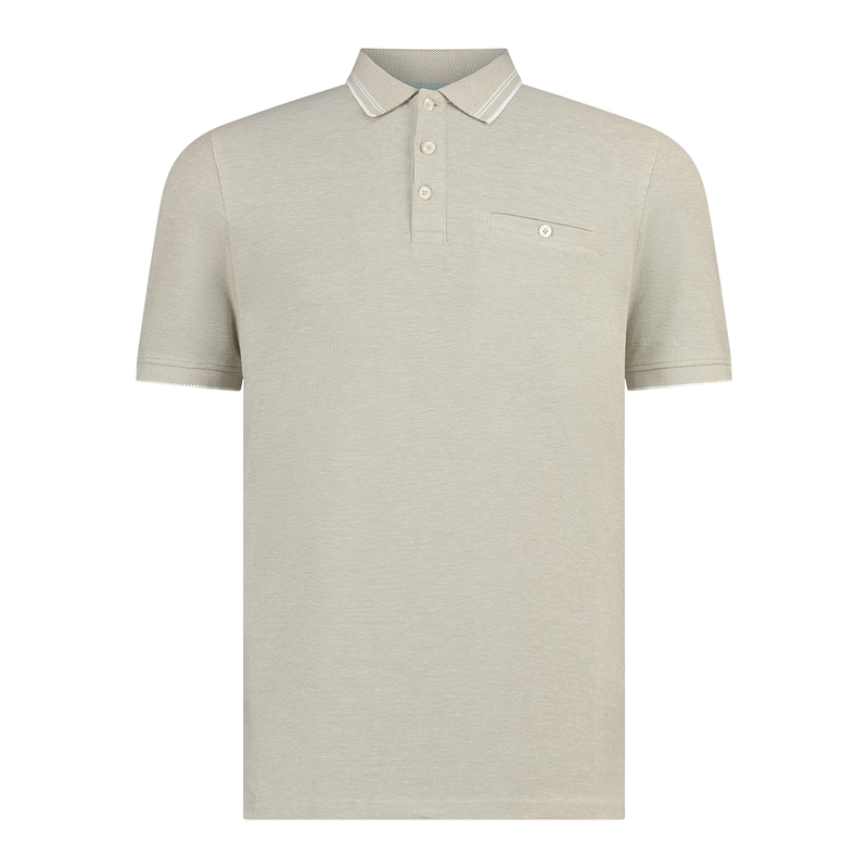 Heren Polo BBO35S-3001 Brighton Blue BEIGE