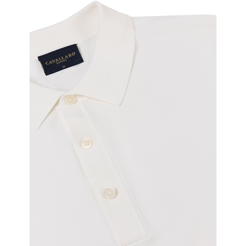 Heren Polo Casco Polo Cavallaro OFF-WHITE