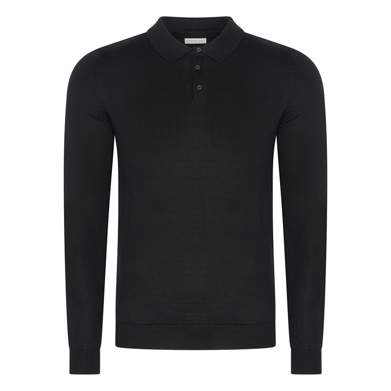 Heren Polo FFEB2411-PO Enzo Belardi ZWART