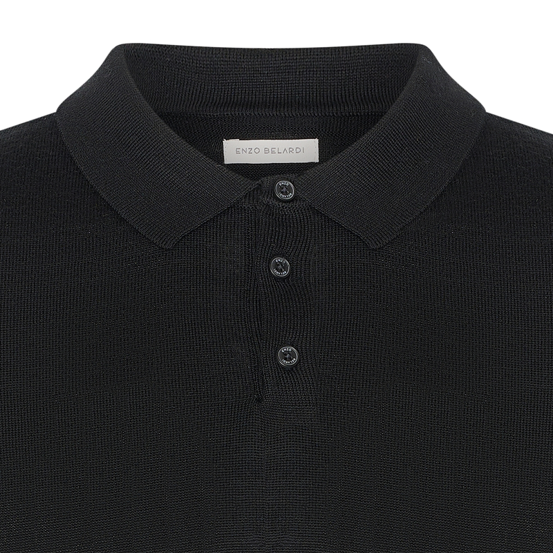 Heren Polo FFEB2411-PO Enzo Belardi ZWART