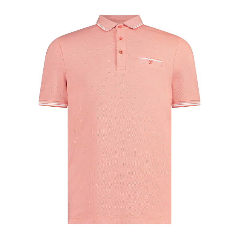 Heren Polo FFKW0176 Brighton Blue ROOD DESSIN