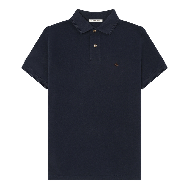 Heren Polo Hugo Cotton Polo Navy Laurent Vergne NAVY