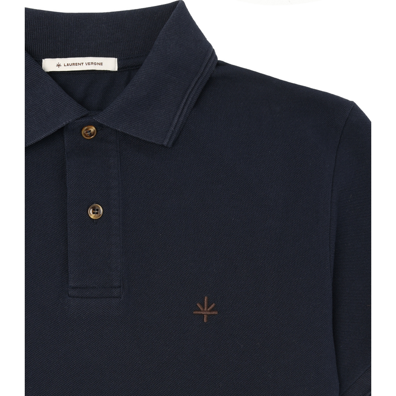 Heren Polo Hugo Cotton Polo Navy Laurent Vergne NAVY