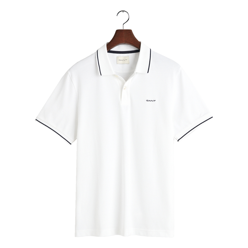 Heren Polo KM 2062034.110 Gant Wit