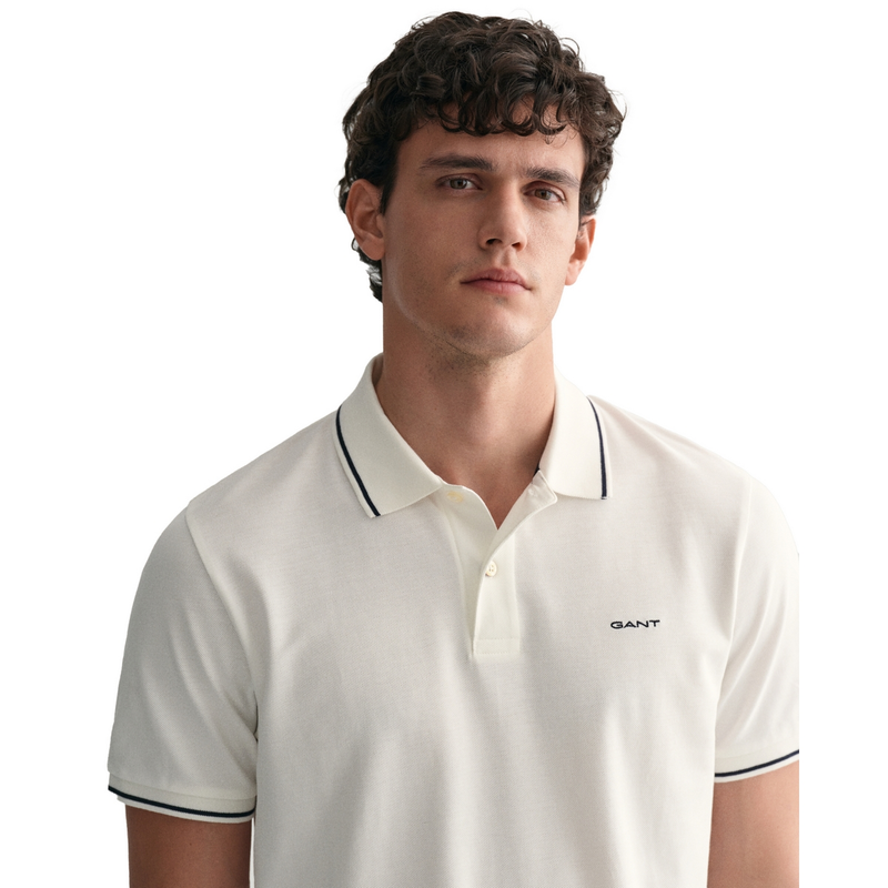 Heren Polo KM 2062034.110 Gant Wit