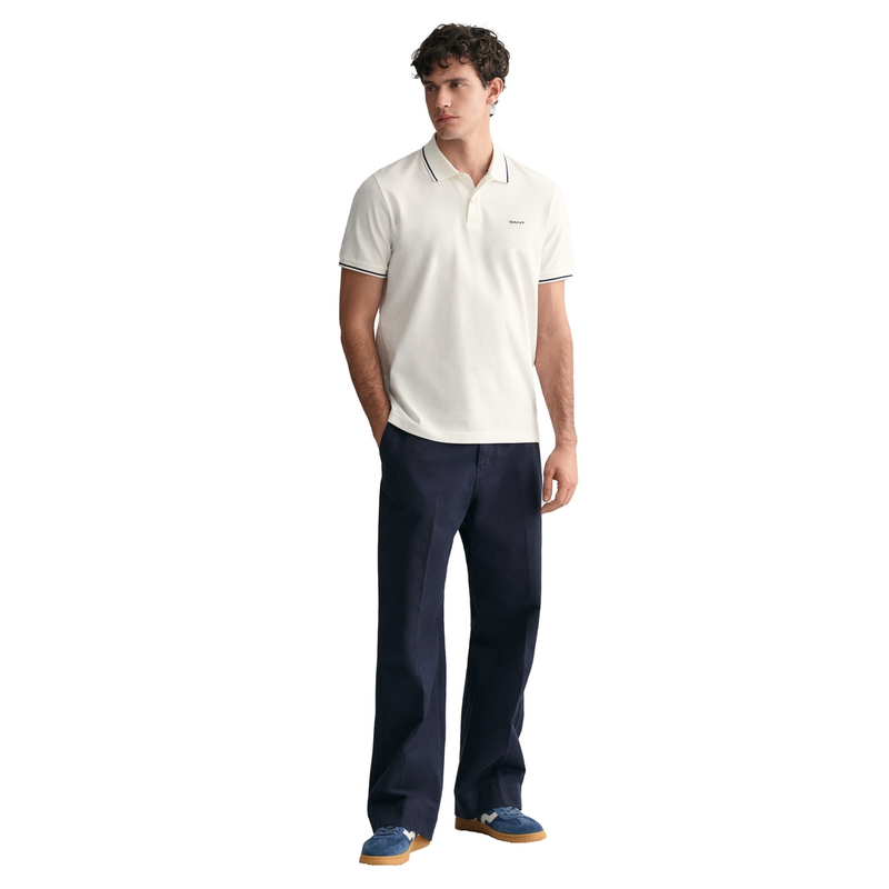 Heren Polo KM 2062034.110 Gant Wit