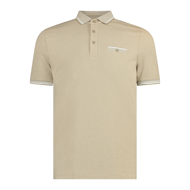 Heren polo km FFKW0176 Brighton Blue BRUIN DESSIN