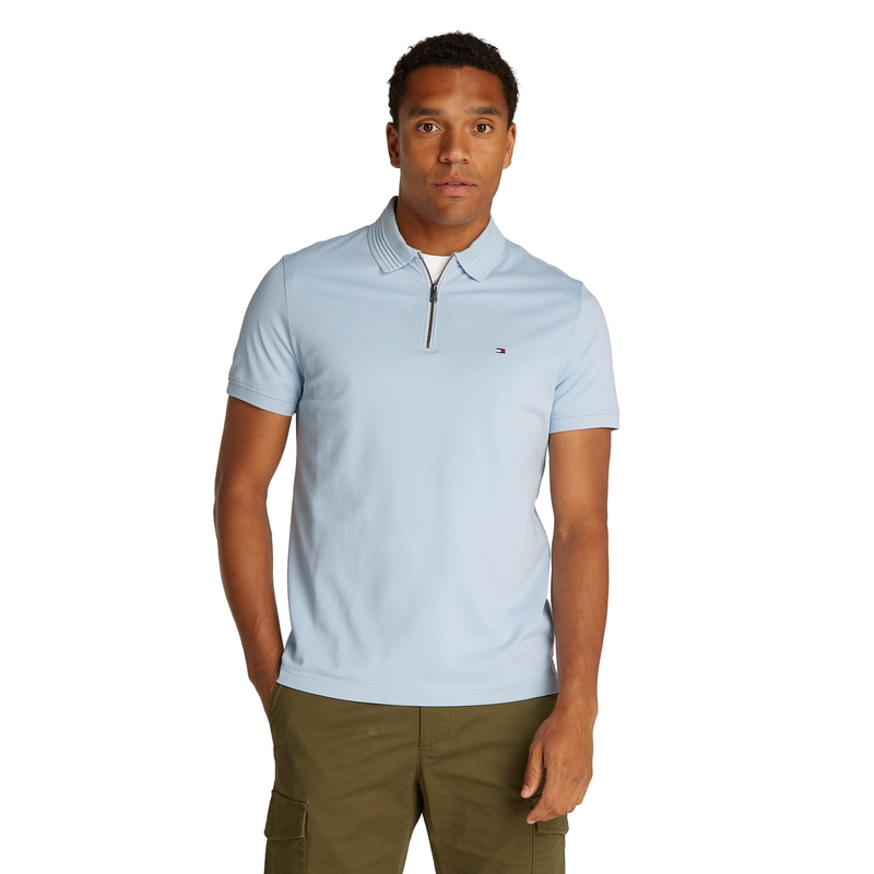 Heren Polo KM MW0MW38473.C1O Tommy Hilfiger BLEU