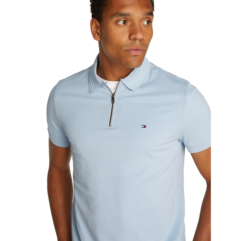 Heren Polo KM MW0MW38473.C1O Tommy Hilfiger BLEU