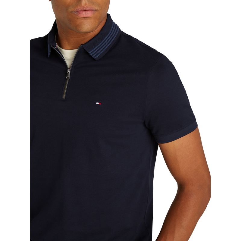 Heren Polo KM MW0MW38473.DW5 Tommy Hilfiger NAVY