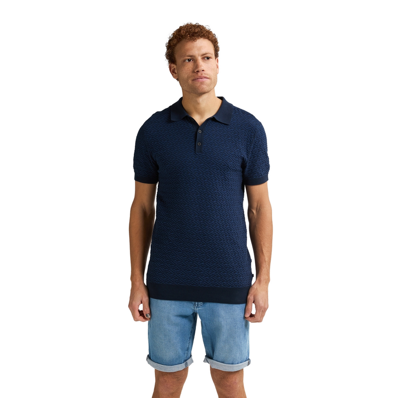 Heren Polo M-1050-KWC206 Petrol NAVY