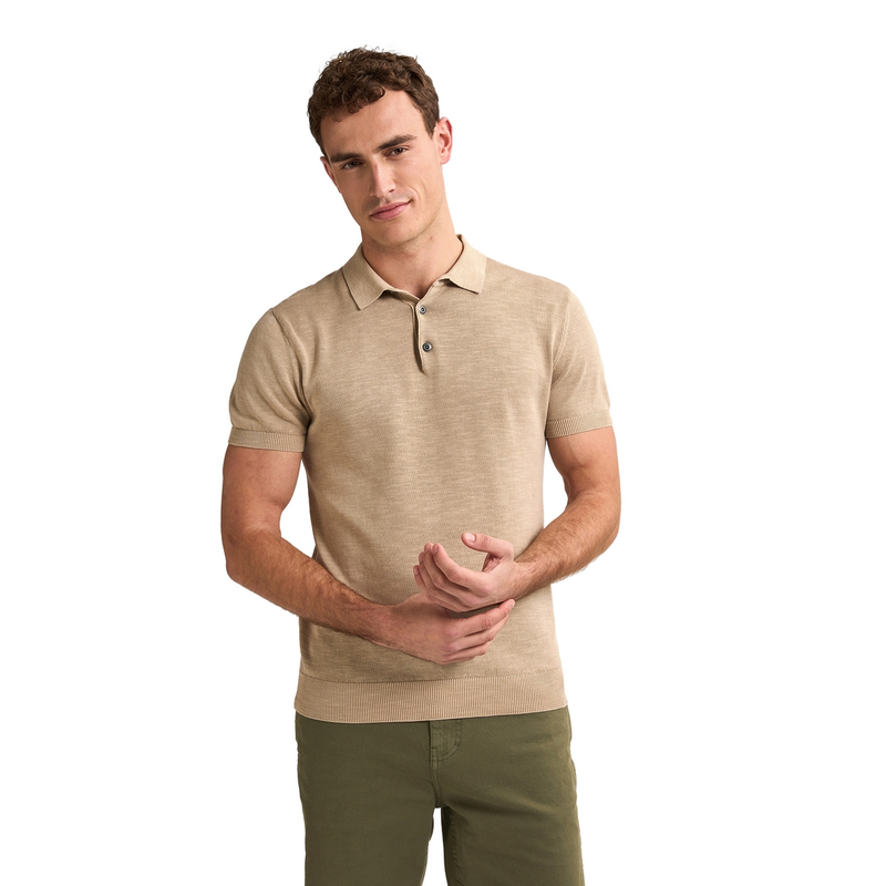 Heren Polo M-1050-KWC207 Petrol OFF-WHITE
