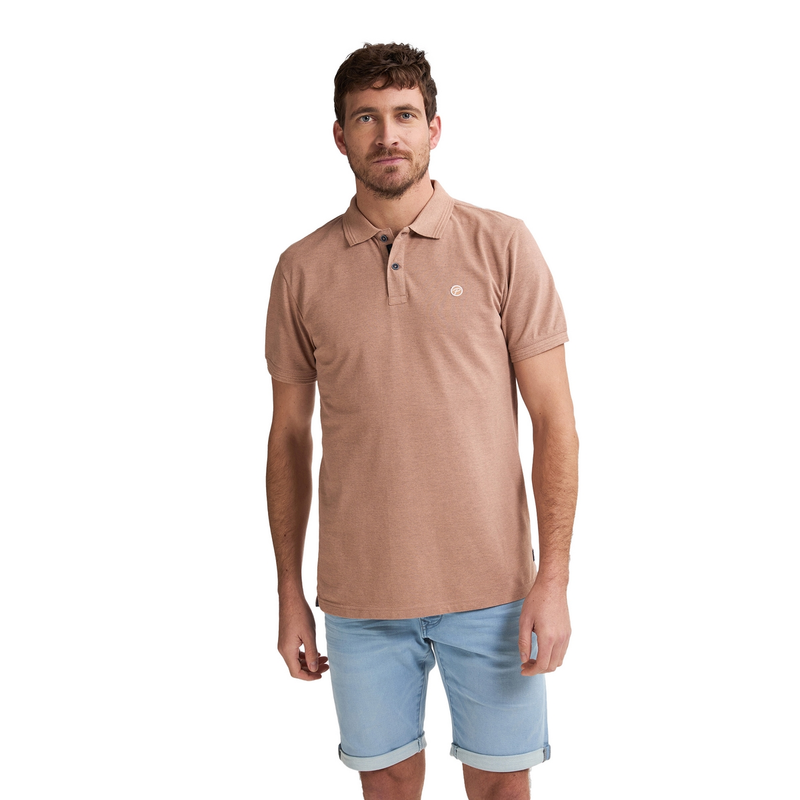 Heren Polo M-1050-POL913 Petrol BRUIN MELE