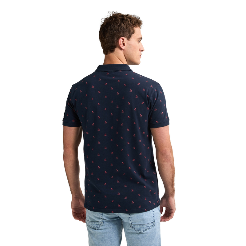 Heren Polo M-1050-POL921 Petrol NAVY
