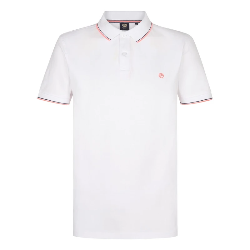 Heren Polo M-ROS-POL003 Petrol Wit