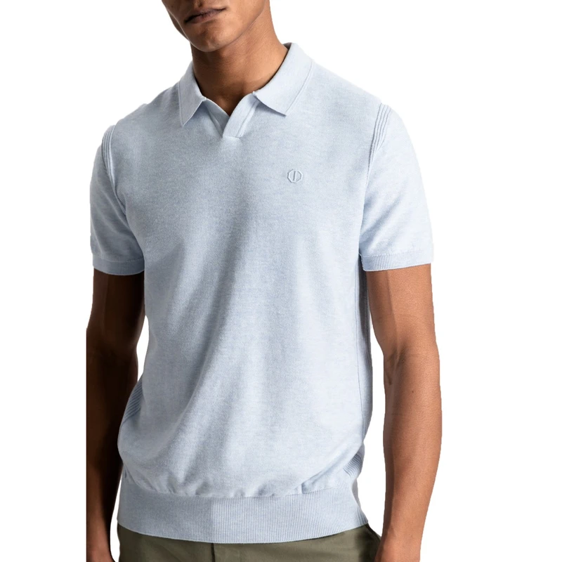 Heren Polo Mercury Short Sleeve Polo Dstrezzed BLAUW MELE