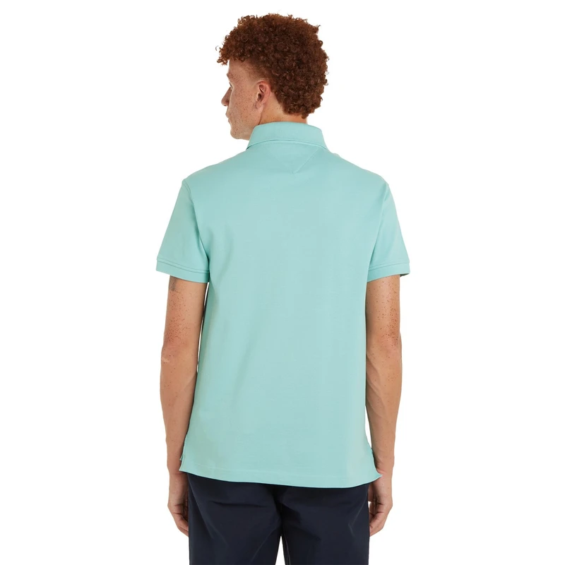 Heren Polo MW0MW17771 C00 Tommy Hilfiger AQUA