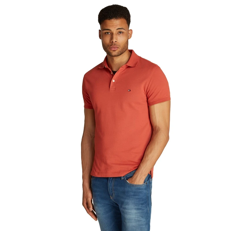 Heren Polo MW0MW17771 XM0 Tommy Hilfiger ROOD