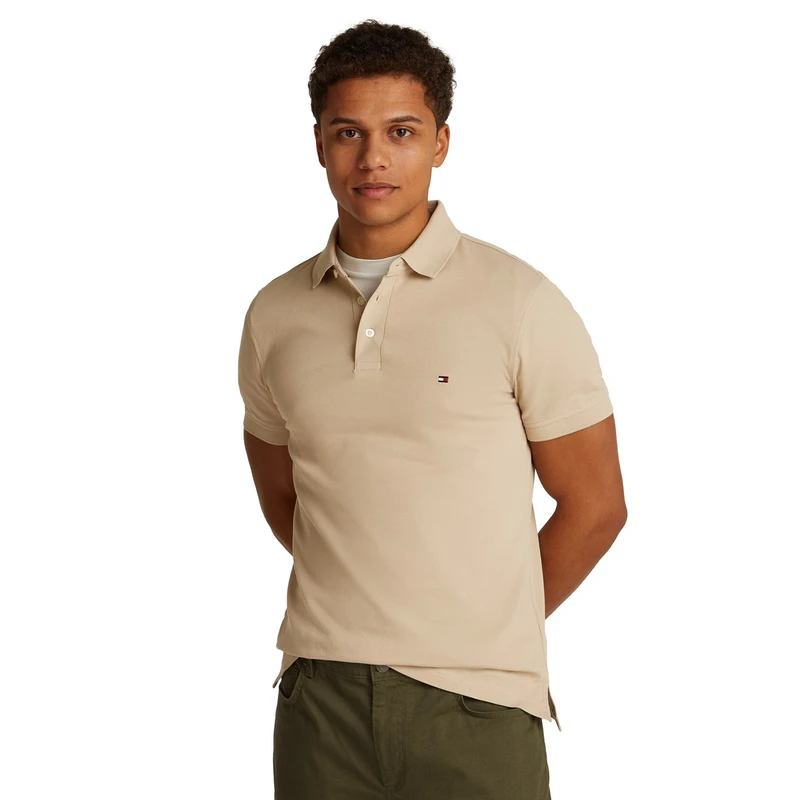 Heren Polo MW0MW17771RBT Tommy Hilfiger TAUPE