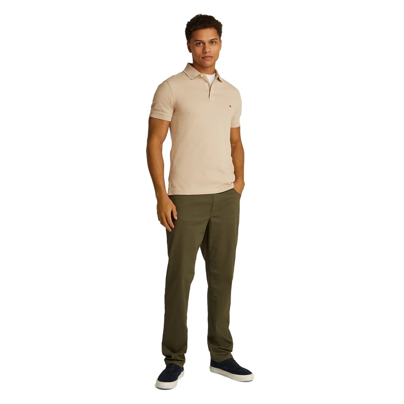 Heren Polo MW0MW17771RBT Tommy Hilfiger TAUPE