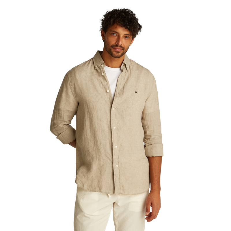 Heren Polo MW0MW34602.RBT Tommy Hilfiger BEIGE