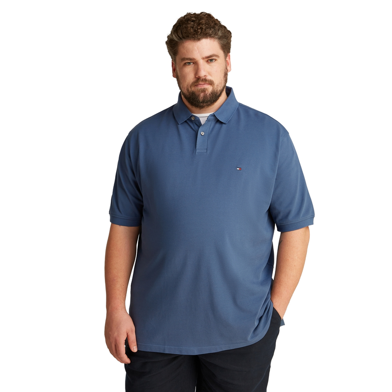 Heren Polo mw0mw36066 Tommy Hilfiger Big & Tall MIDDEN BLAUW