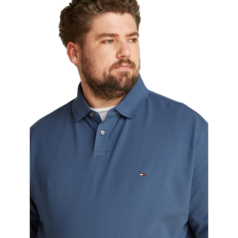 Heren Polo mw0mw36066 Tommy Hilfiger Big & Tall MIDDEN BLAUW