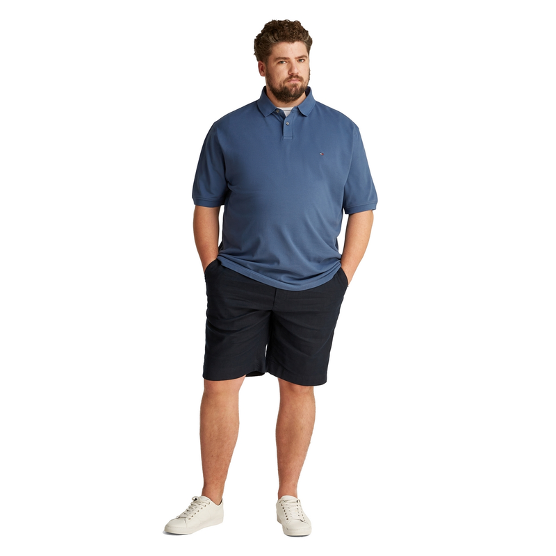 Heren Polo mw0mw36066 Tommy Hilfiger Big & Tall MIDDEN BLAUW