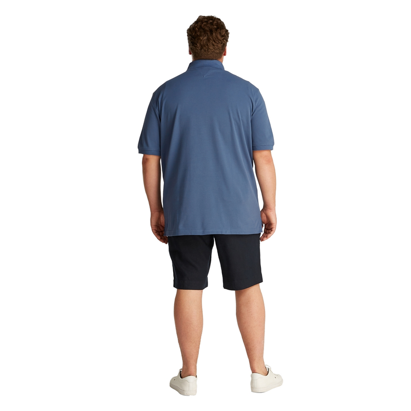 Heren Polo mw0mw36066 Tommy Hilfiger Big & Tall MIDDEN BLAUW