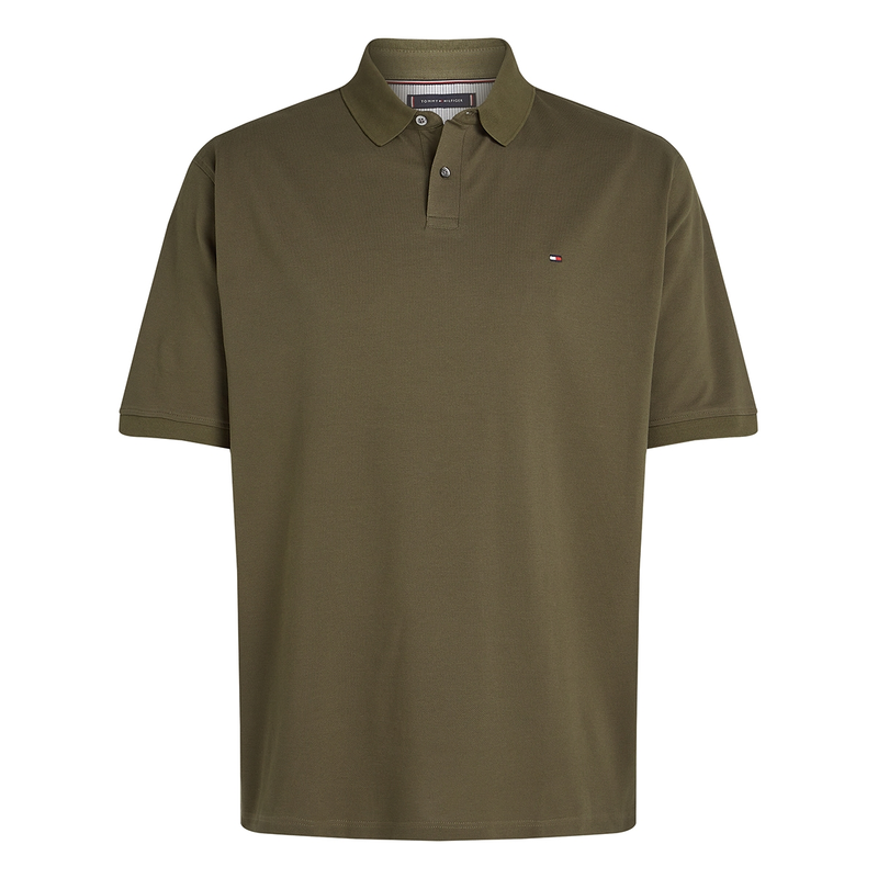Heren Polo mw0mw36066 Tommy Hilfiger Big & Tall KHAKIGROEN