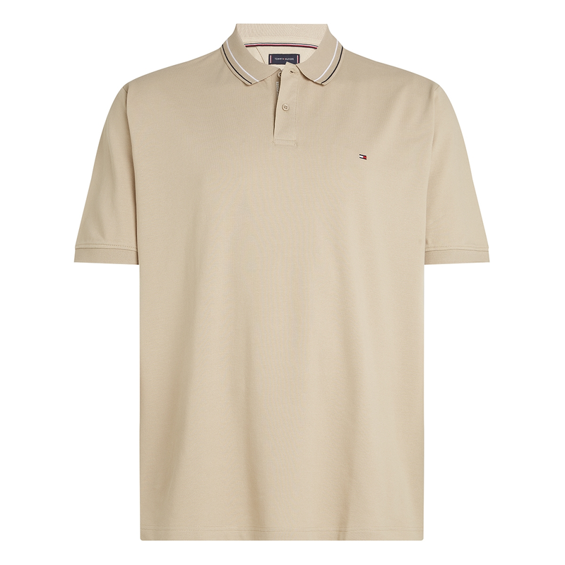 Heren Polo mw0mw39944 Tommy Hilfiger Big & Tall NATUREL