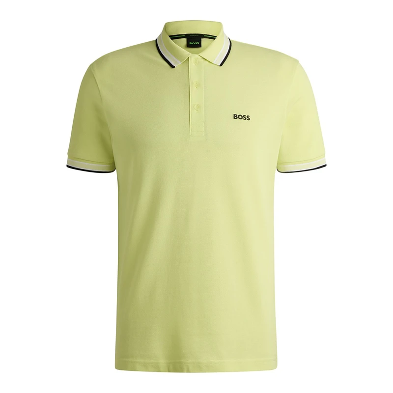 Heren Polo Paddy 10241663 01 BOSS GEEL