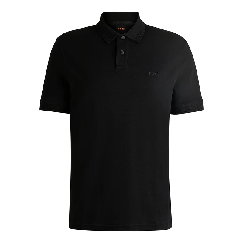 Heren Polo Pe_Interlock 10262456 01 BOSS ZWART