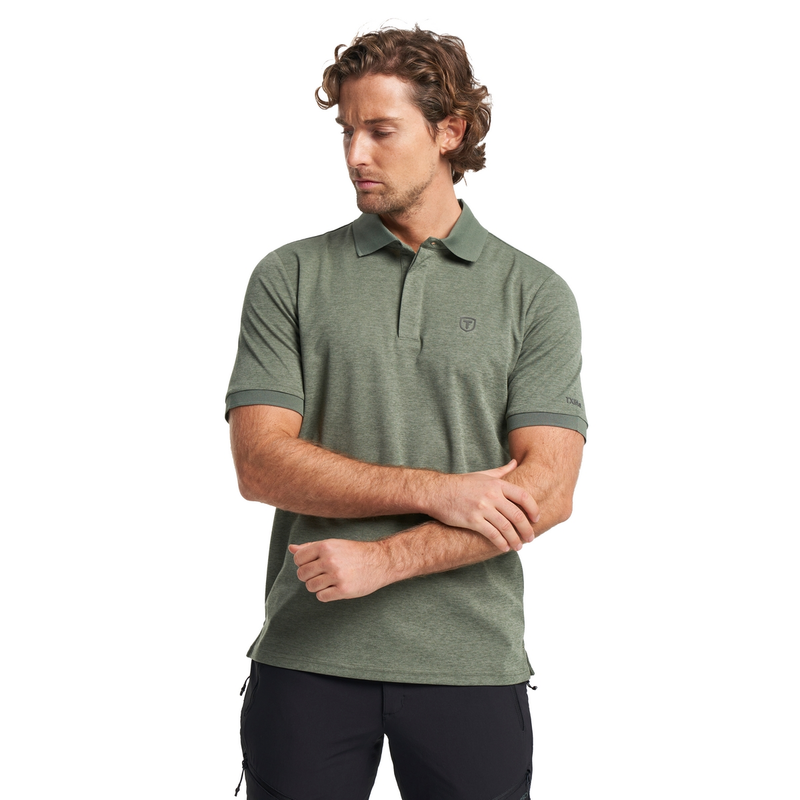Heren Polo Polo TXLite Melange beige Tenson BEIGE