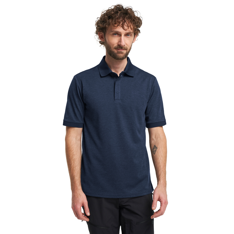 Heren Polo Polo TXLite Melange navy Tenson NAVY