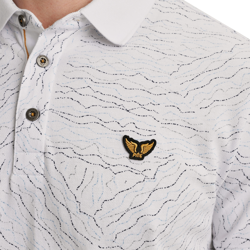 Heren Polo PPSS2505859 PME Legend WIT DESSIN