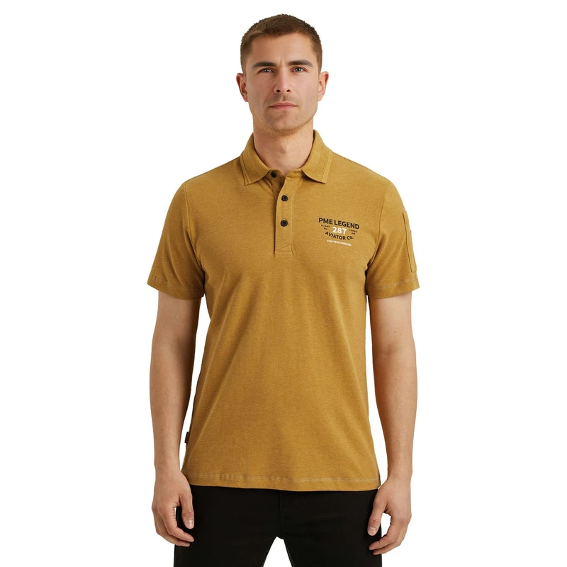 Heren Polo PPSS2506889 PME Legend MIDDEN BRUIN