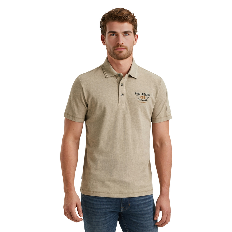 Heren Polo PPSS2506889 PME Legend MIDDEN BRUIN