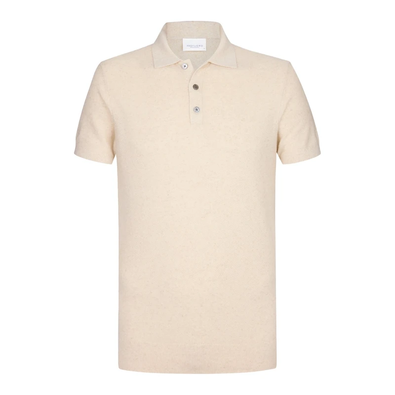 Heren Polo PPWD10003A Profuomo ECRU