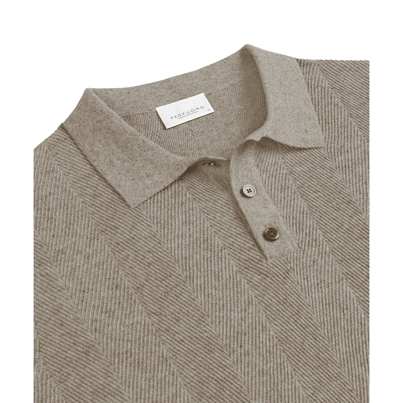 Heren Polo PPWD10008A Profuomo BEIGE