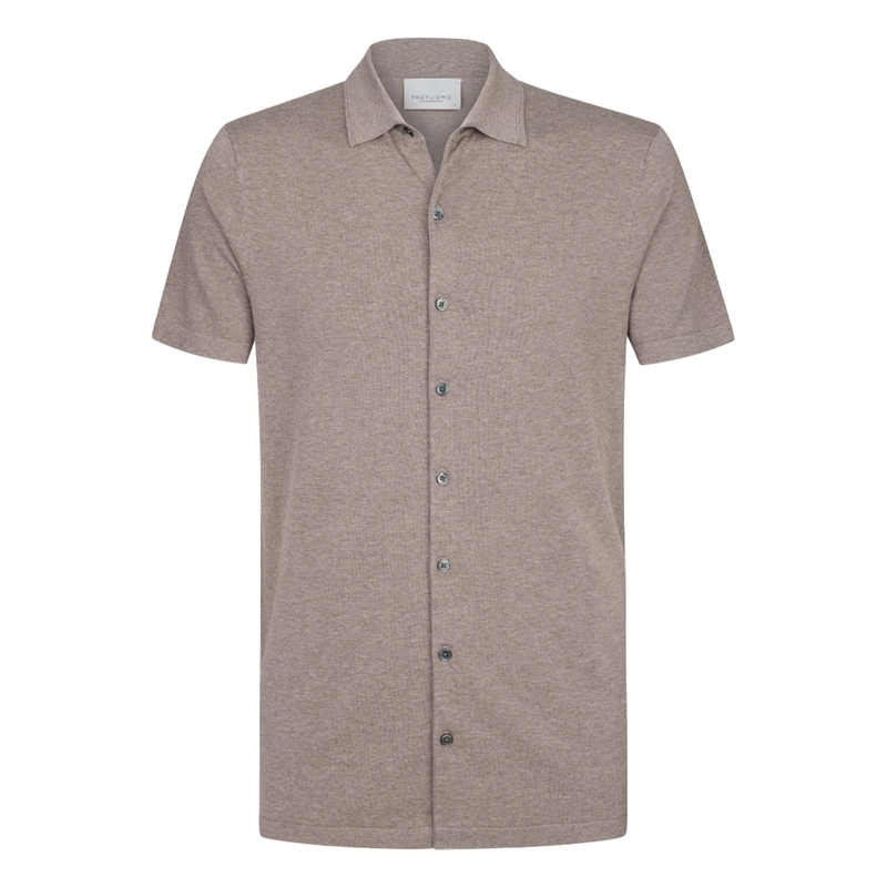 Heren Polo PPWD10017C Profuomo MIDDEN BRUIN