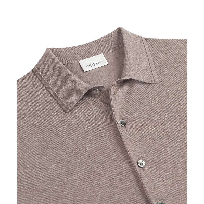 Heren Polo PPWD10017C Profuomo MIDDEN BRUIN