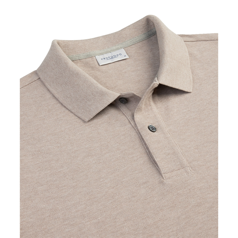Heren Polo PPWD10019C Profuomo BEIGE